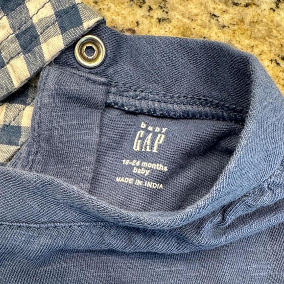 Blue and White Checkered Kids Hat and Shorts Matching Set - Picture 2 of 5